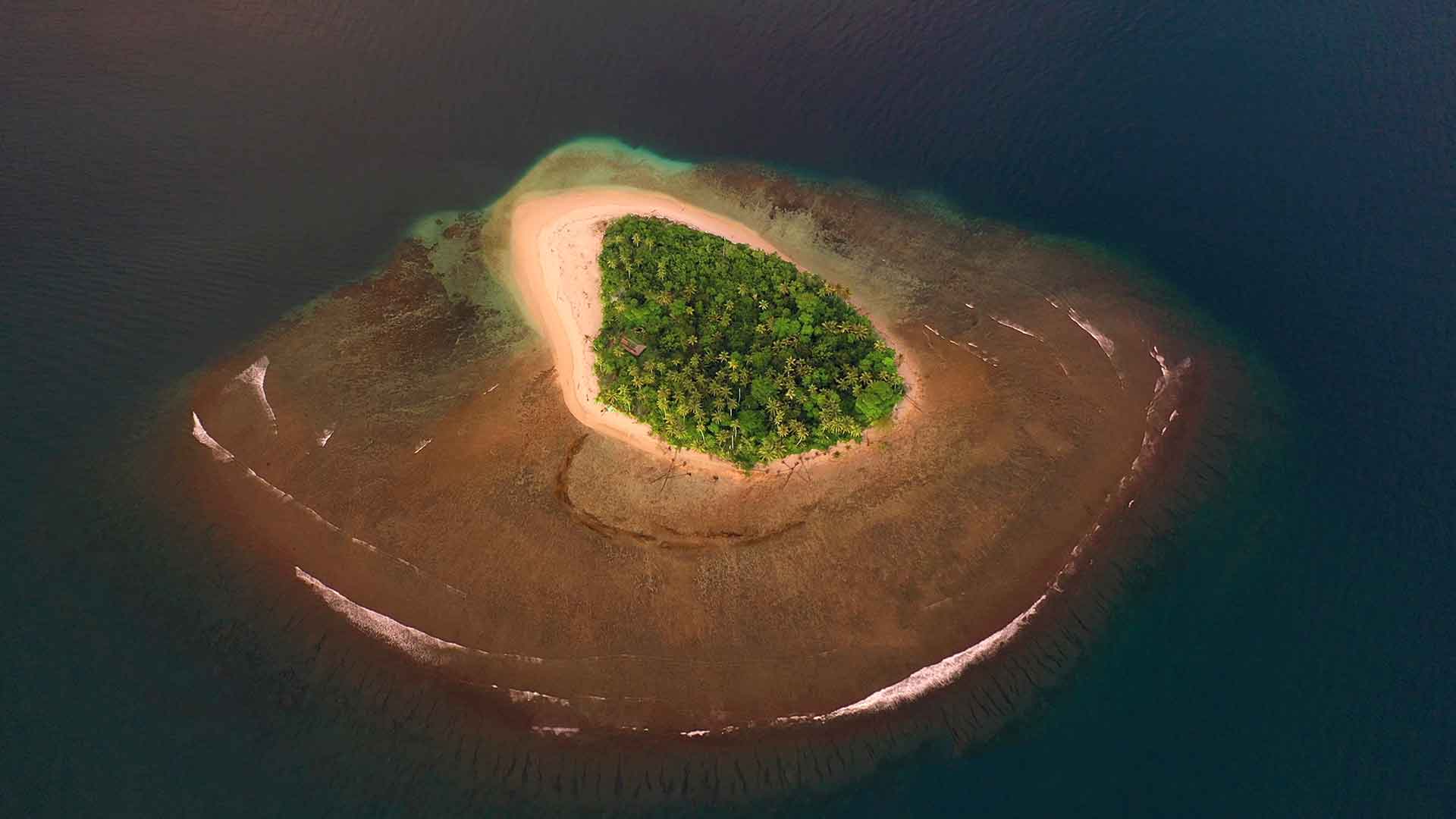 One of our private islands from the sky